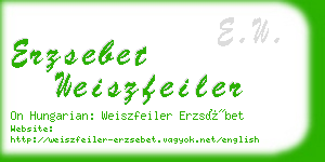 erzsebet weiszfeiler business card